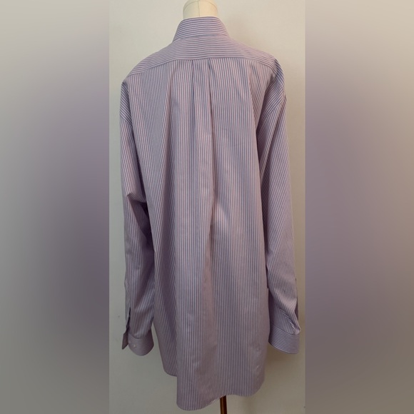 Buttoned Down Classic Blue Striped Men's Shirt Size Neck 19 - Picture 5 of 5